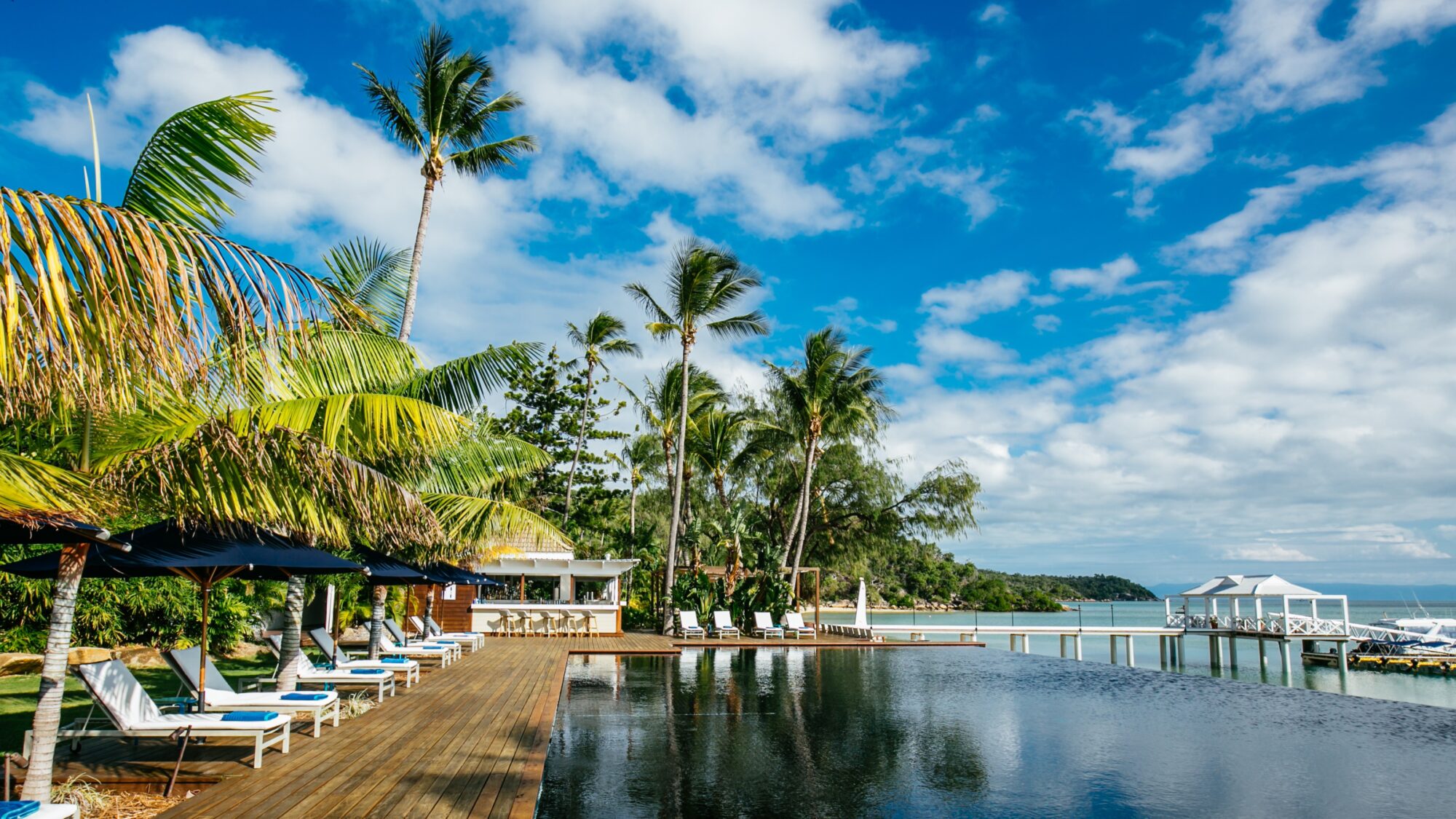 pool b ar on a private island