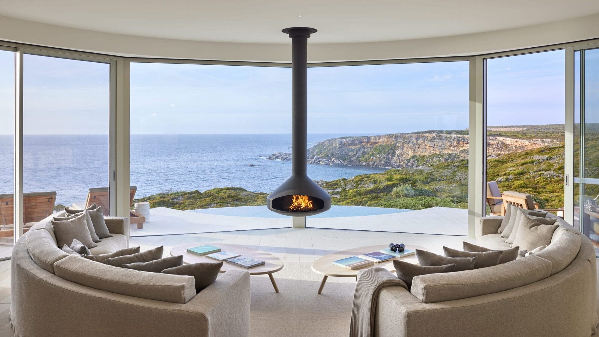 Southern Ocean Lodge, Ocean Pavilion Lounge View