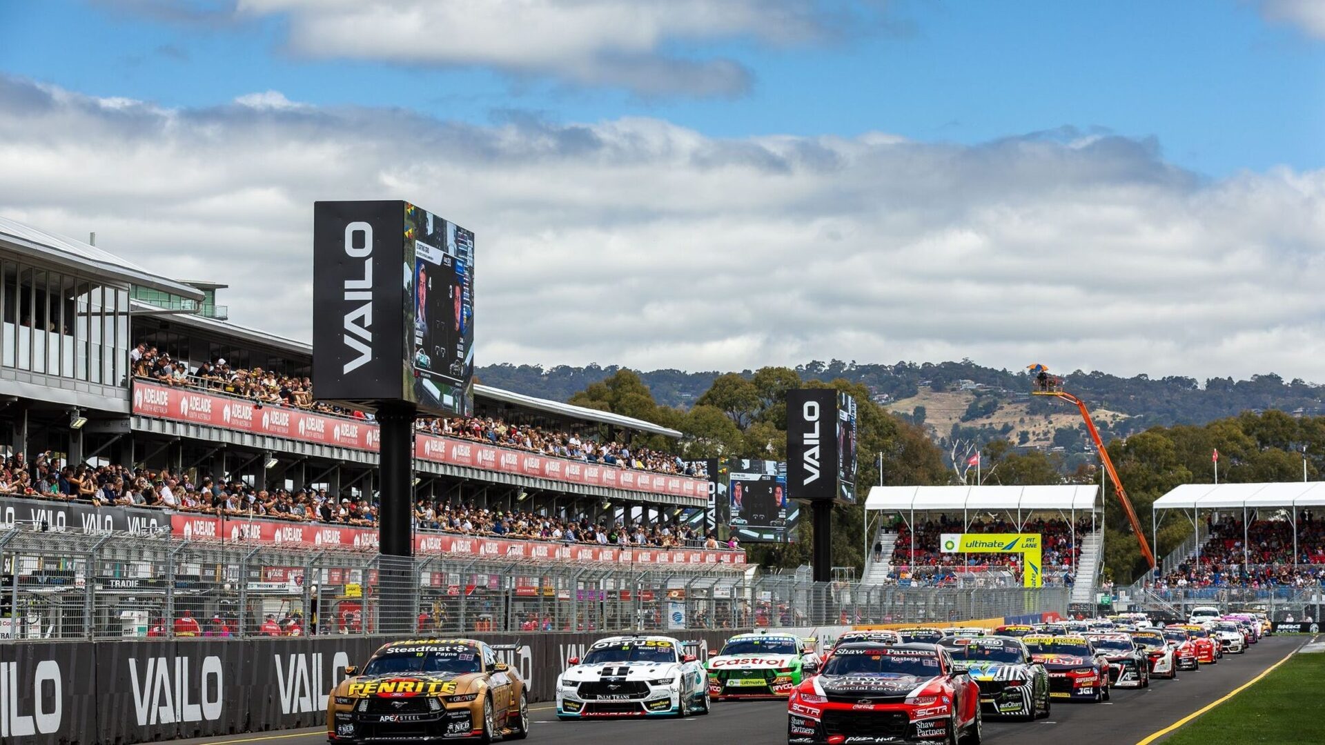 VAILO Adelaide 500 Supercars Race at Victoria Park in Adelaide